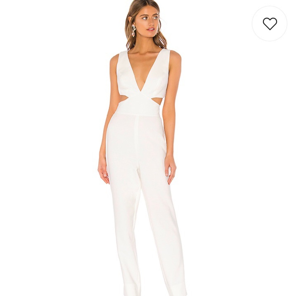 BCBG white jumpsuit